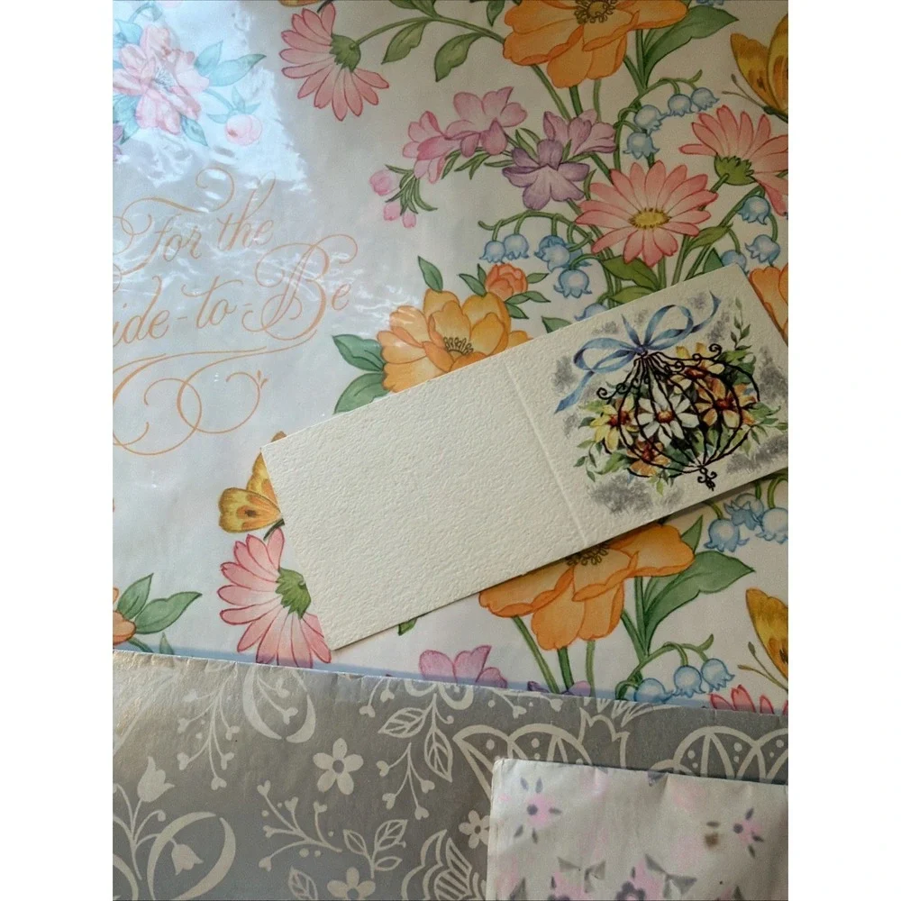 Vtg Bridal & Baby Flat Wrap Sheets, Some New In Package 13 Designs, Amounts Vary